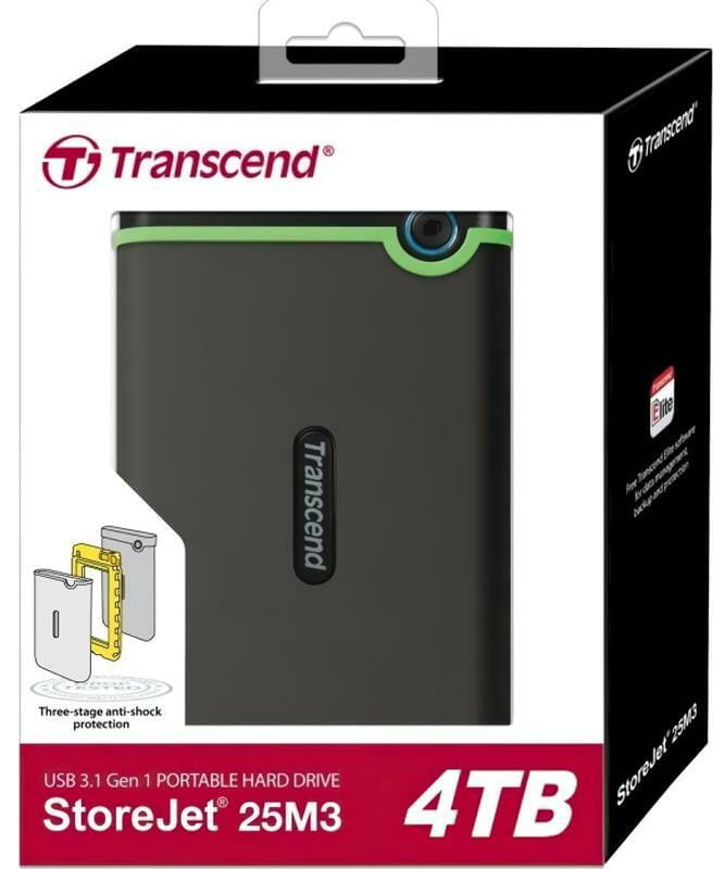 Внешний жесткий диск 2.5" USB 4.0TB Transcend StoreJet 25M3 Iron Gray Slim (TS4TSJ25M3S)