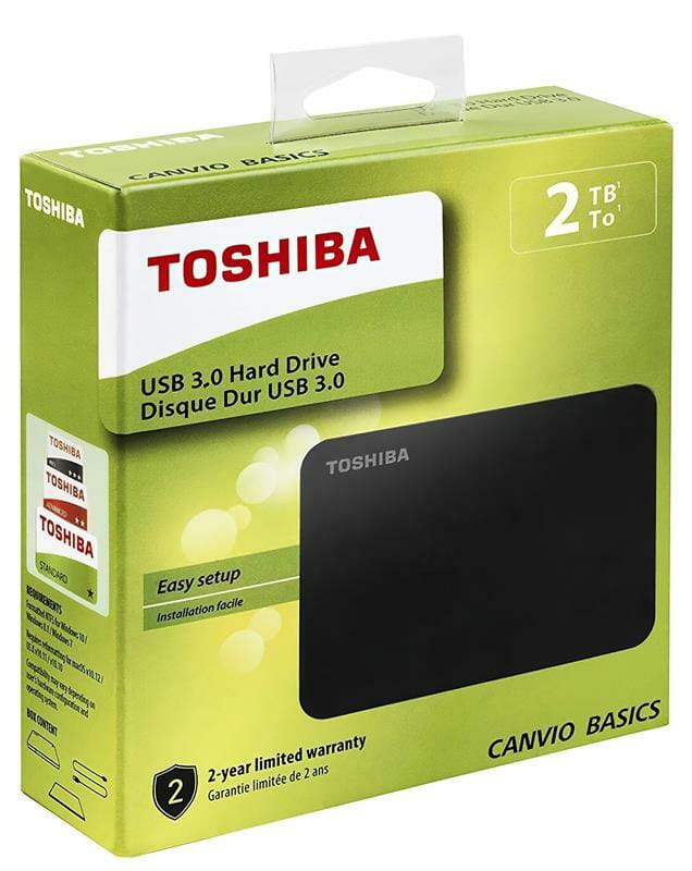 Внешний жесткий диск 2.5" USB 2.0TB Toshiba Canvio Basics Black (HDTB420EK3AA)