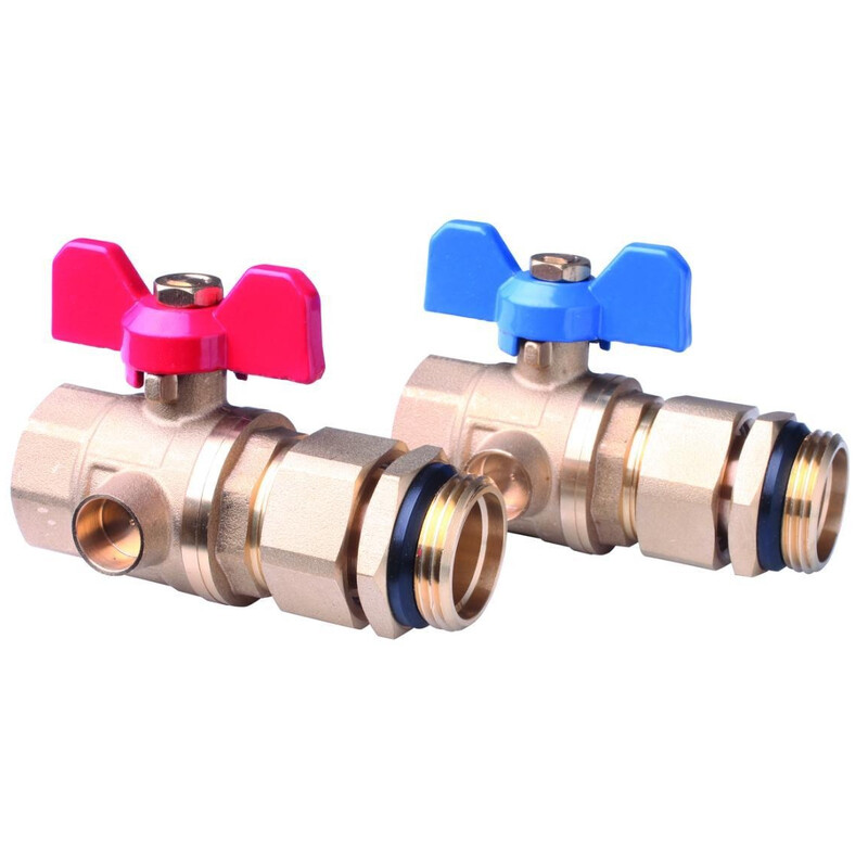 Комплект кульових кранів Danfoss FHF-BV для підключення колекторів (088U0822)