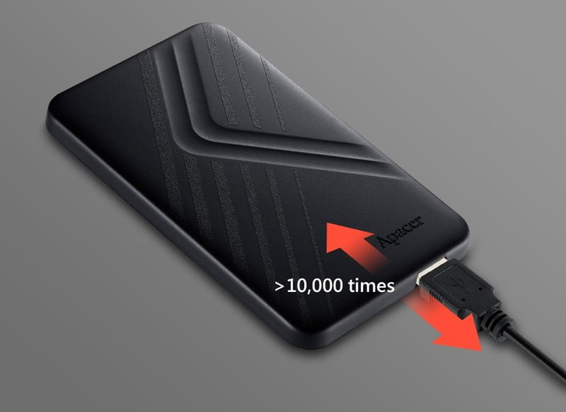 Внешний жесткий диск 2.5" USB 1.0TB Apacer AC236 Black (AP1TBAC236B-1)