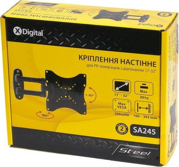 Кронштейн X-Digital Steel SA245 Black (VESA200х200)