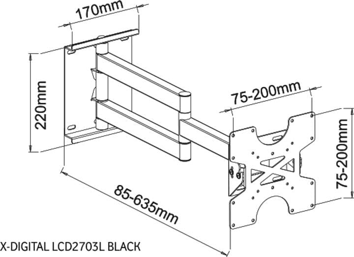 Кронштейн X-Digital LCD2703L Black (VESA400х400)