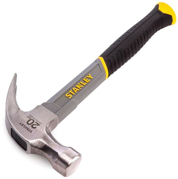 Молоток с загнутым гвоздодером Stanley Fiberglass DIN 560 г (STHT0-51310)