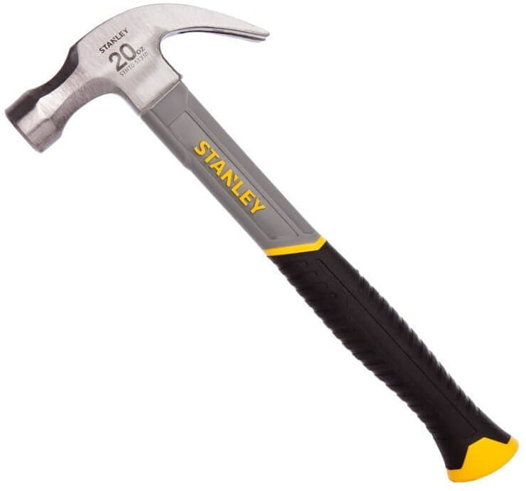 Молоток с загнутым гвоздодером Stanley Fiberglass DIN 560 г (STHT0-51310)