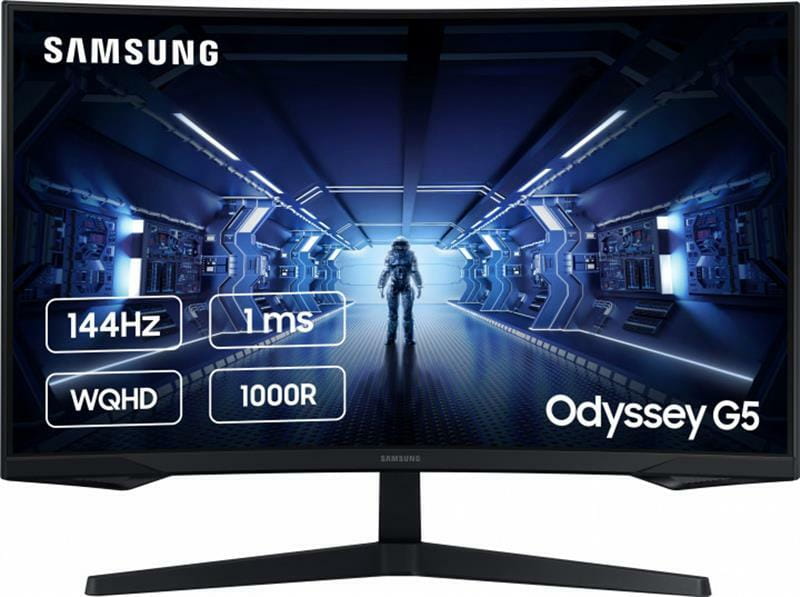 Монитор Samsung 27" Odyssey G5 (LC27G55TQWIXCI) VA Black Curved 144Hz