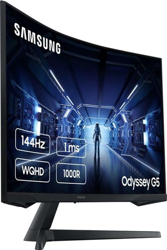 Монітор Samsung 27" Odyssey G5 (LC27G55TQWIXCI) VA Black Curved