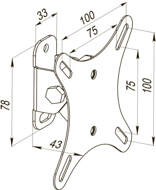 Кронштейн KSL Simpler 11EN (VESA100х100)