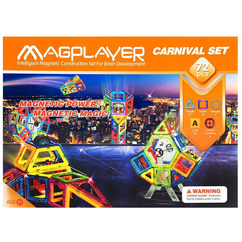 Конструктор MagPlayer магнитный набор (MPA-72)