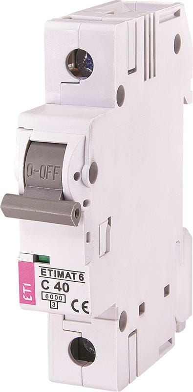 Выключатель автоматический ETI ETIMAT 6 1p С 40А (6 kA) (2141520)