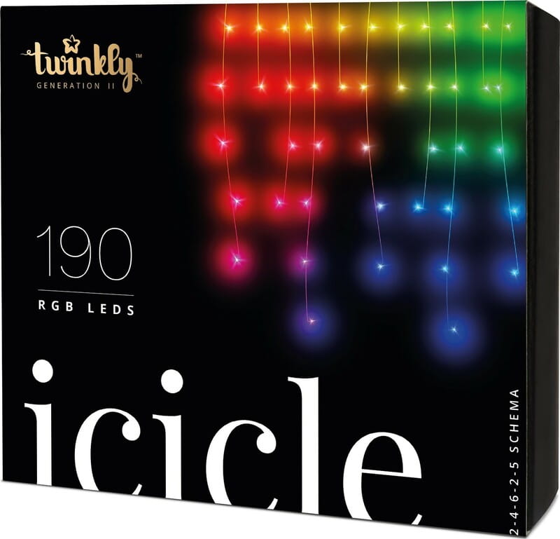 Smart LED гирлянда Twinkly Icicle RGB Gen II (TWI190STP-TEU) 190LED, 5м, BT+WiFi