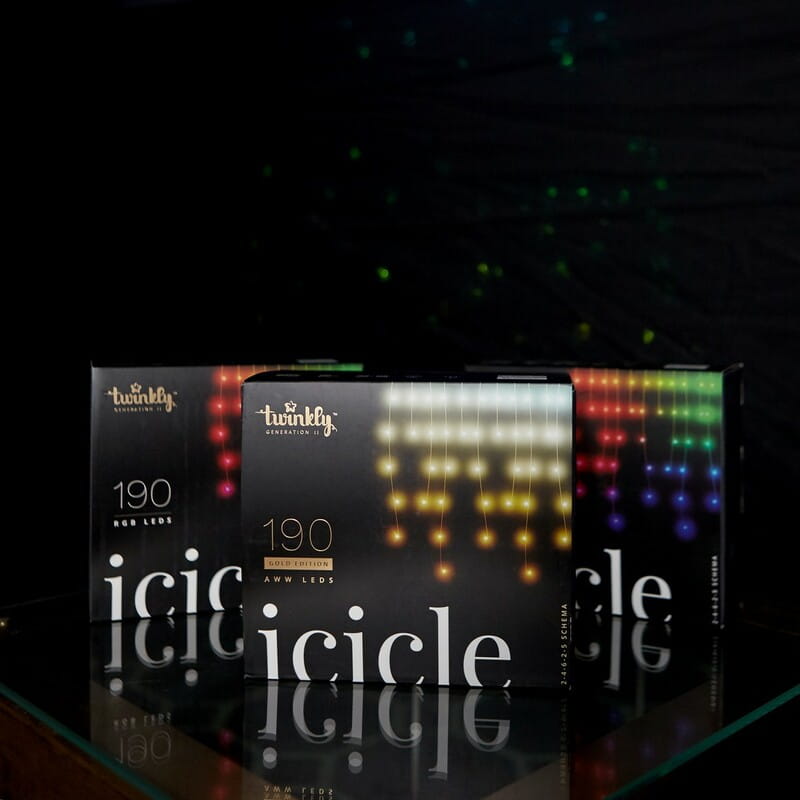Smart LED гірлянда Twinkly Icicle AWW Gen II (TWI190GOP-TEU) 190LED, 5м, BT+WiFi