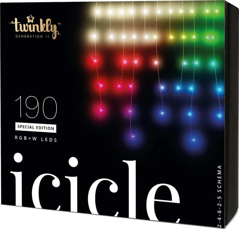 Smart LED гірлянда Twinkly Icicle RGBW Gen II (TWI190SPP-TEU) 190LED, 5м, BT+WiFi
