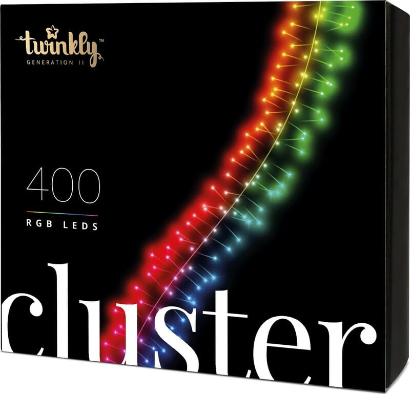 Smart LED гирлянда Twinkly Cluster RGB Gen II (TWC400STP-BEU) 400LED, 6м, BT+WiFi