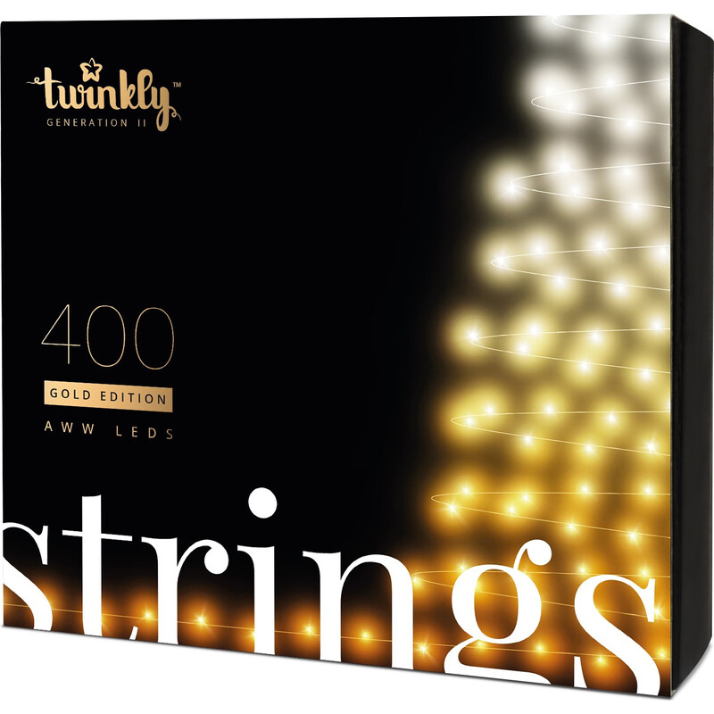 Smart LED гирлянда Twinkly Strings AWW Gen II (TWS400GOP-BEU) 400LED, 32м, BT+WiFi