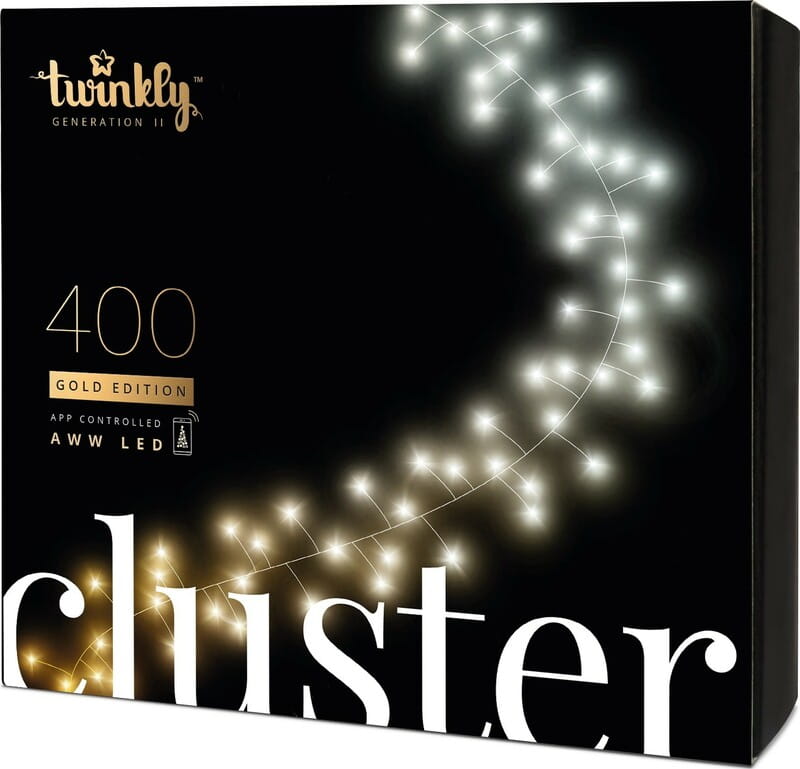 Smart LED гирлянда Twinkly Cluster AWW Gen II (TWC400GOP-BEU) 400LED, 6м, BT+WiFi