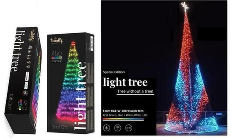 Smart LED гирлянда Twinkly Light tree RGBW Gen II (TWP500SPP-BEU) 450LED, 3м, BT+WiFi