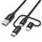 Фото - Кабель Choetech USB - Lightning + microUSB + USB Type-C (M/M), 1.2 м, Black (IP0030-BK) | click.ua