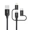 Фото - Кабель Choetech USB - Lightning + microUSB + USB Type-C (M/M), 1.2 м, Black (IP0030-BK) | click.ua