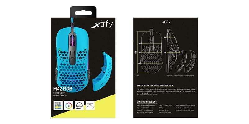 Миша Xtrfy M42 RGB Blue (XG-M42-RGB-BLUE)