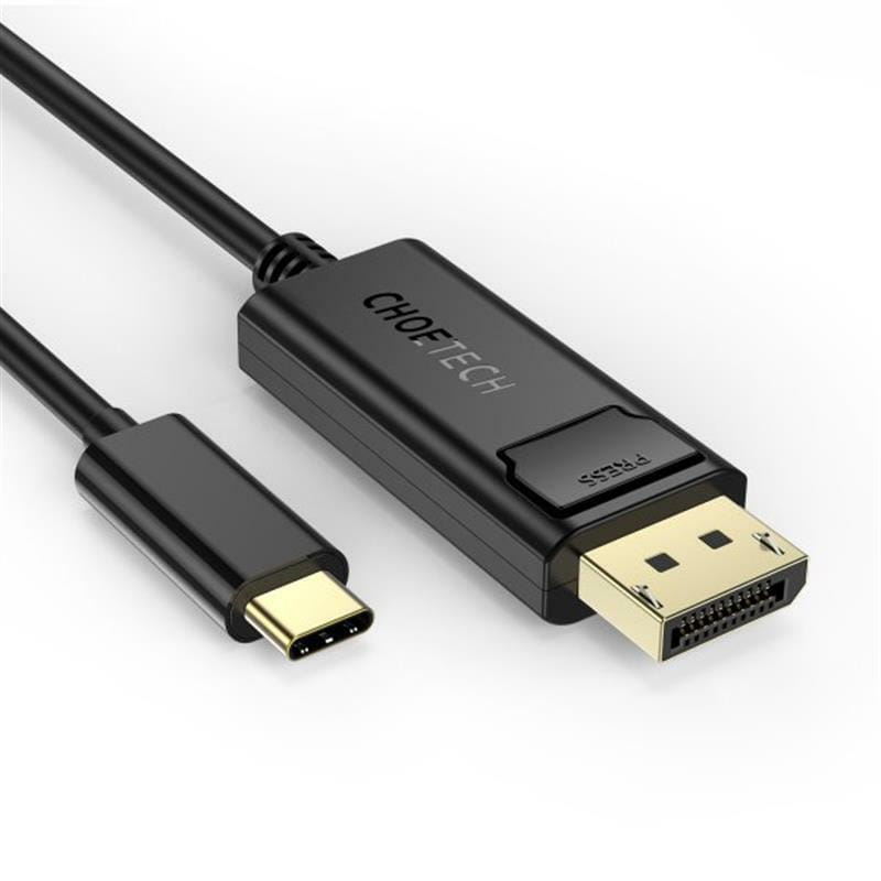 Кабель Choetech DisplayPort - USB Type-C (M/M), 1.8 м, Black (XCP-1801BK)