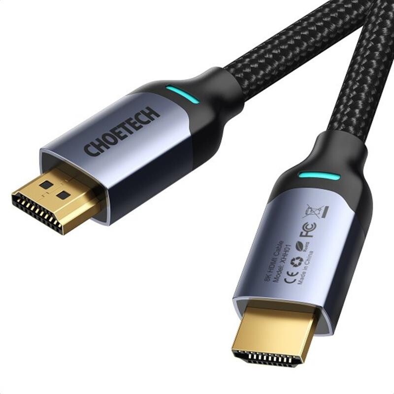 Кабель Choetech HDMI - HDMI V 2.1 (M/M), 2 м, Black (XHH01-BK)