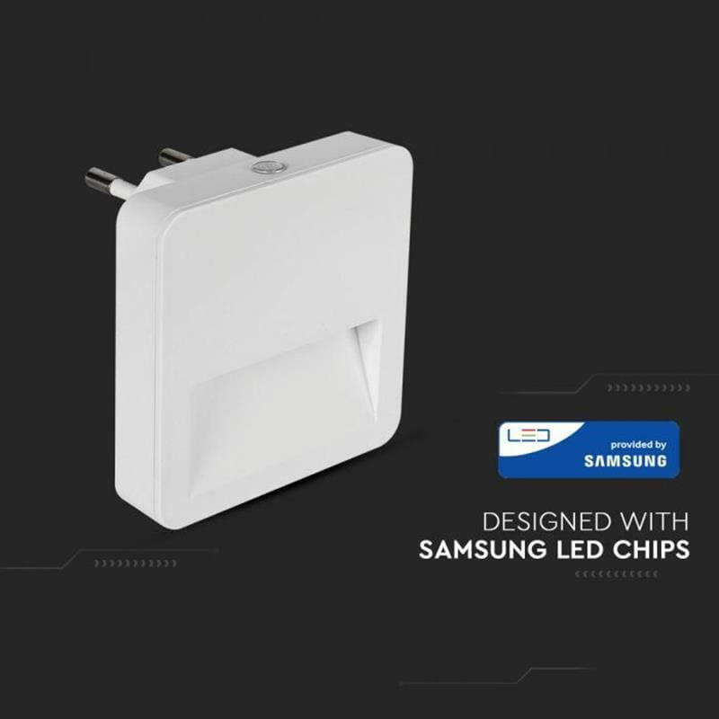 Светильник V-TAC SKU-20019, LED Night Light Samsung Chip, Square 0.45W, 3000K