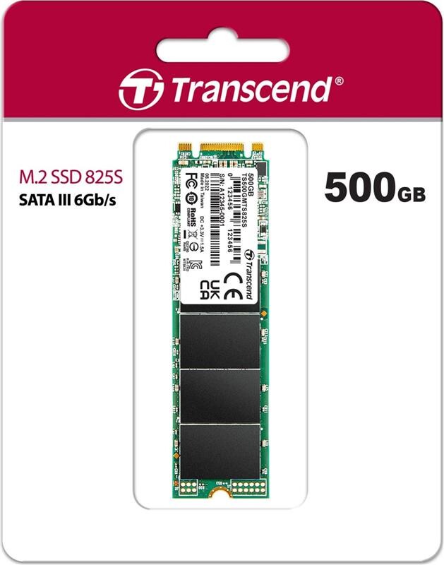 Накопичувач SSD 500GB Transcend MTS825S M.2 2280 Sata III 3D TLC (TS500GMTS825S)
