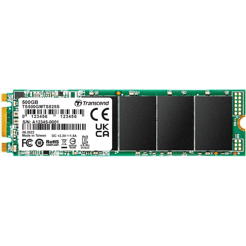Накопичувач SSD 500GB Transcend MTS825S M.2 2280 Sata III 3D TLC (TS500GMTS825S)