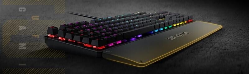Клавiатура Asus TUF Gaming K3 RGB 104key Kailh RD UA Black (90MP01Q0-BKMA00)
