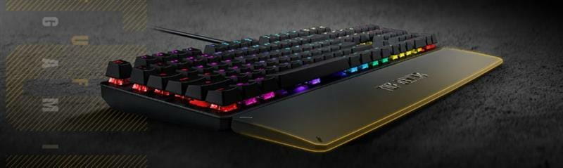 Клавiатура Asus TUF Gaming K3 RGB 104key Kailh RD UA Black (90MP01Q0-BKMA00)