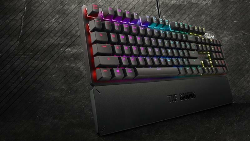 Клавiатура Asus TUF Gaming K3 RGB 104key Kailh RD UA Black (90MP01Q0-BKMA00)