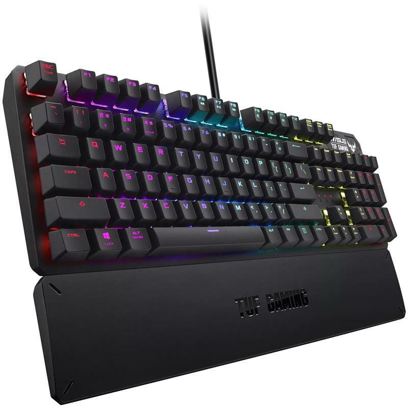 Клавiатура Asus TUF Gaming K3 RGB 104key Kailh RD UA Black (90MP01Q0-BKMA00)