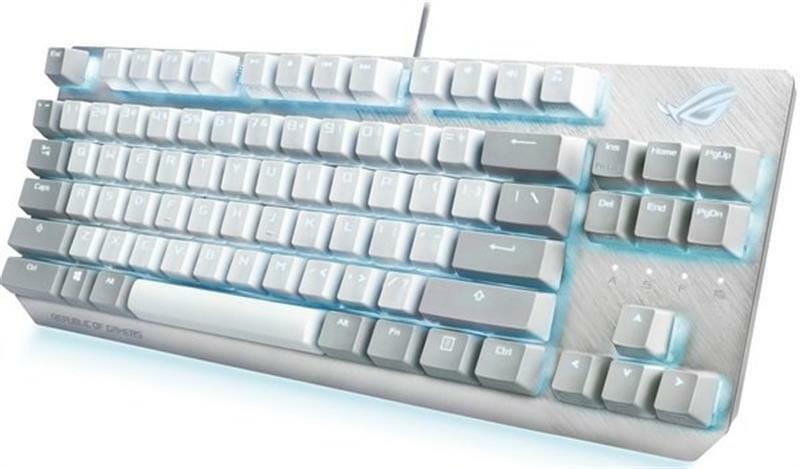 Клавиатура Asus ROG Strix Scope NX TKL Moonlight White RD LED 84key EN White (90MP02B6-BKUA00)