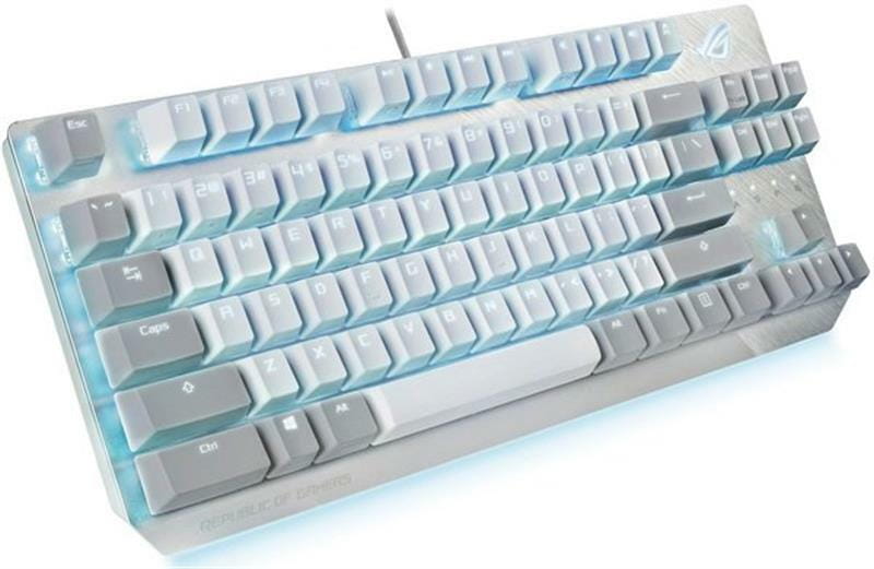 Клавiатура Asus ROG Strix Scope NX TKL Moonlight White RD LED 84key EN White (90MP02B6-BKUA00)