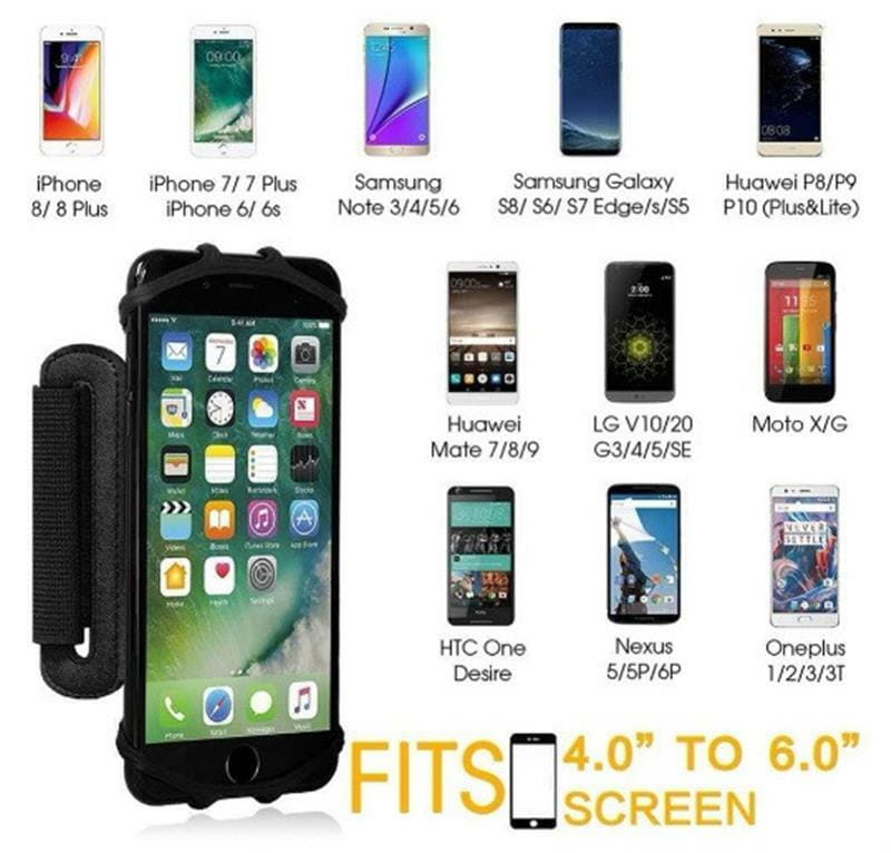Браслет держатель телефона на руку Black (СТР-3030-1)