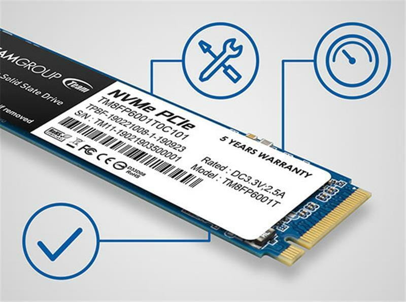 Накопичувач SSD 2TB Team MP33 M.2 2280 PCIe 3.0 x4 3D TLC (TM8FP6002T0C101)