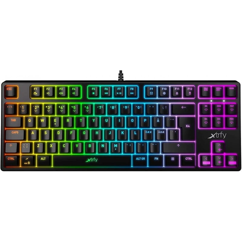 Клавіатура Xtrfy K4 TKL RGB Kailh Red UA Black (XG-K4-RGB-TKL-R-UKR) USB