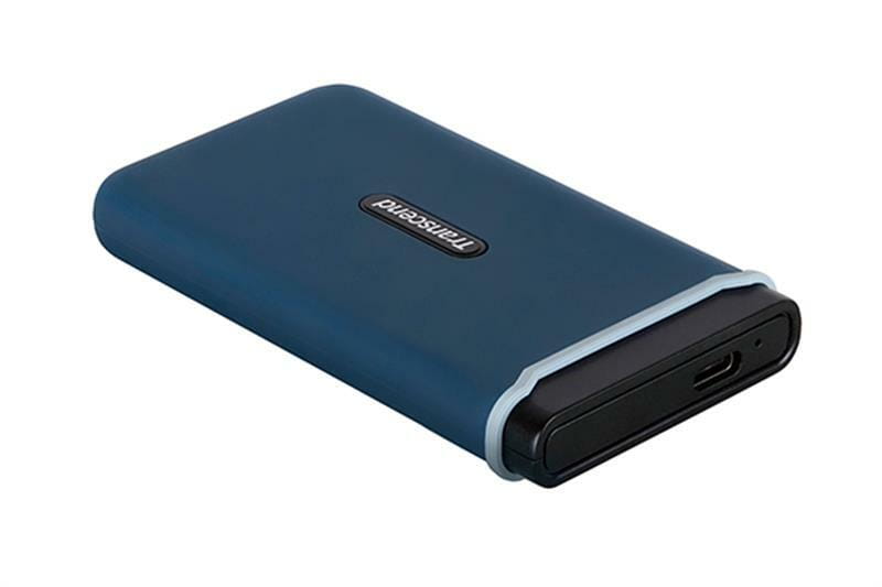 Накопитель внешний SSD USB 3.1 Type-C 500GB Transcend ESD370C Navy Blue (TS500GESD370C)