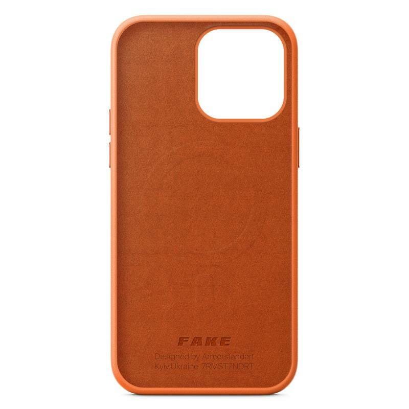 Чехол-накладка Armorstandart Fake Leather для Apple iPhone 14 Pro Max Golden Brown (ARM64463)