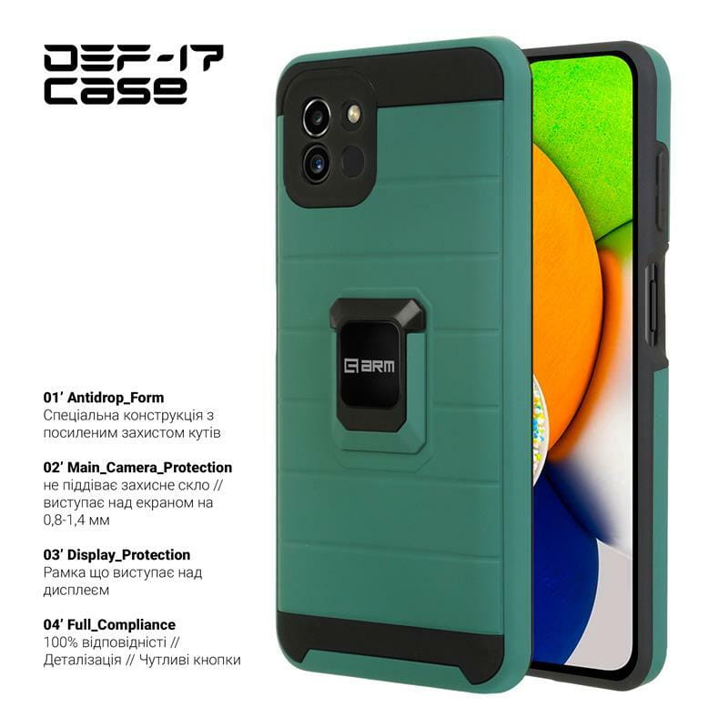 Чехол-накладка Armorstandart DEF17 для Samsung Galaxy A03 SM-A035 Military Green (ARM61351)