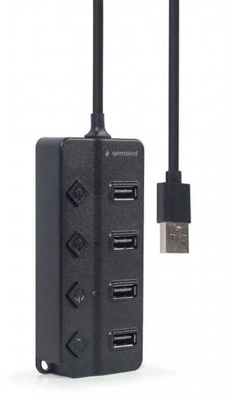 USB-хаб Gembird 4 ports (UHB-U2P4P-01) с выключателями