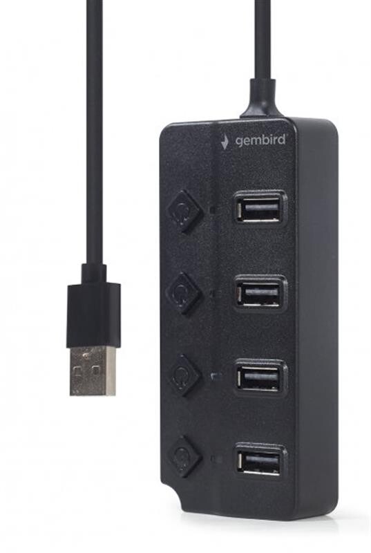 USB-хаб Gembird 4 ports (UHB-U2P4P-01) с выключателями
