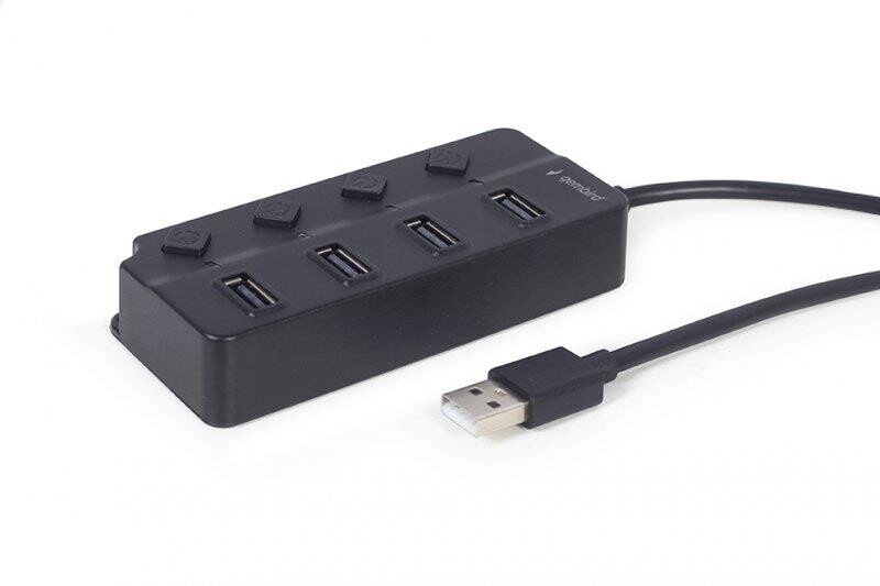 USB-хаб Gembird 4 ports (UHB-U2P4P-01) с выключателями