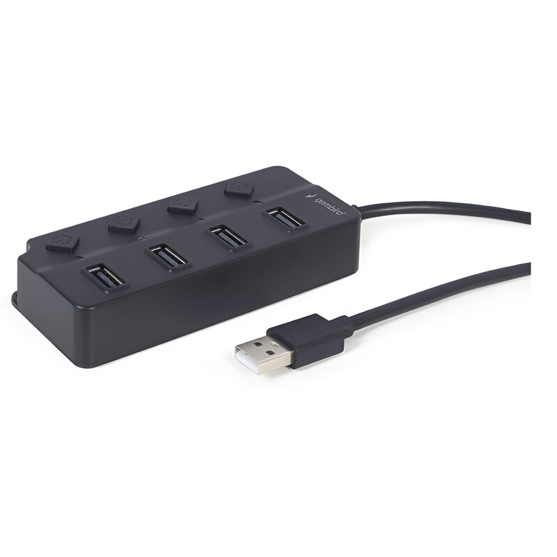 USB-хаб Gembird 4 ports (UHB-U2P4P-01) с выключателями