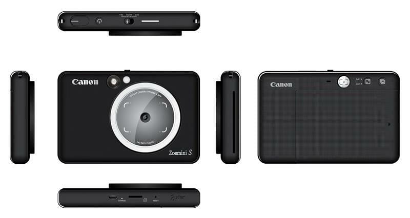 Фотокамера миттєвого друку Canon Zoemini S ZV123 Mate Black + 30 листов Zink PhotoPaper (3879C030)
