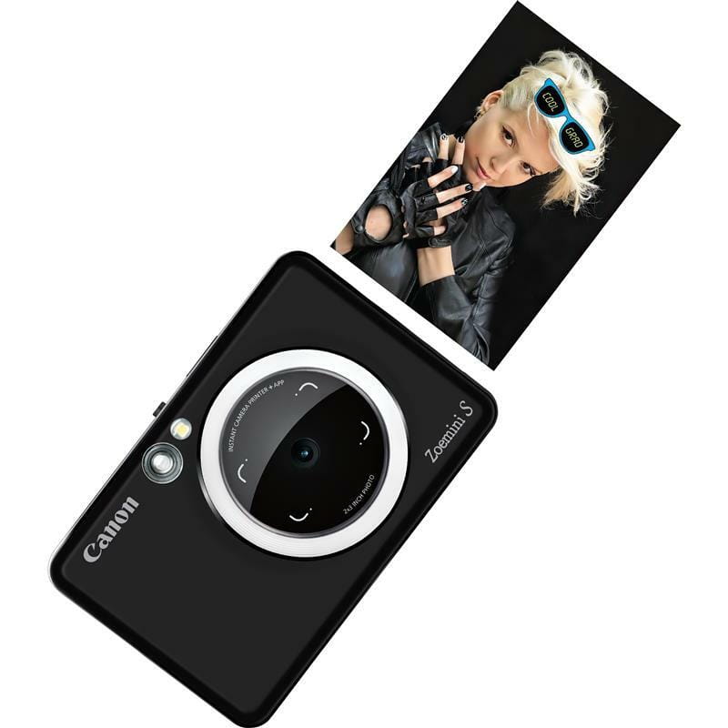Фотокамера миттєвого друку Canon Zoemini S ZV123 Mate Black + 30 листов Zink PhotoPaper (3879C030)