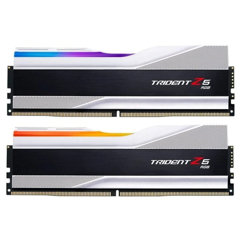 Модуль пам`ятi DDR5 2x32GB/6400 G.Skill Trident Z5 RGB Silver (F5-6400J3239G32GX2-TZ5RS)