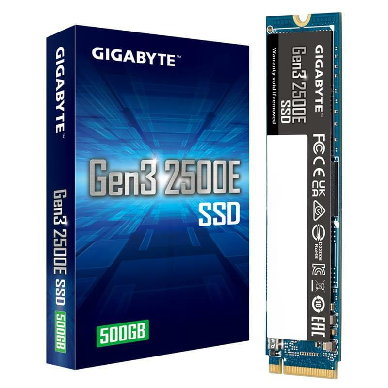Накопитель SSD 500GB Gigabyte Gen3 2500E M.2 PCIe NVMe 3.0 x4 3D TLC (G325E500G)