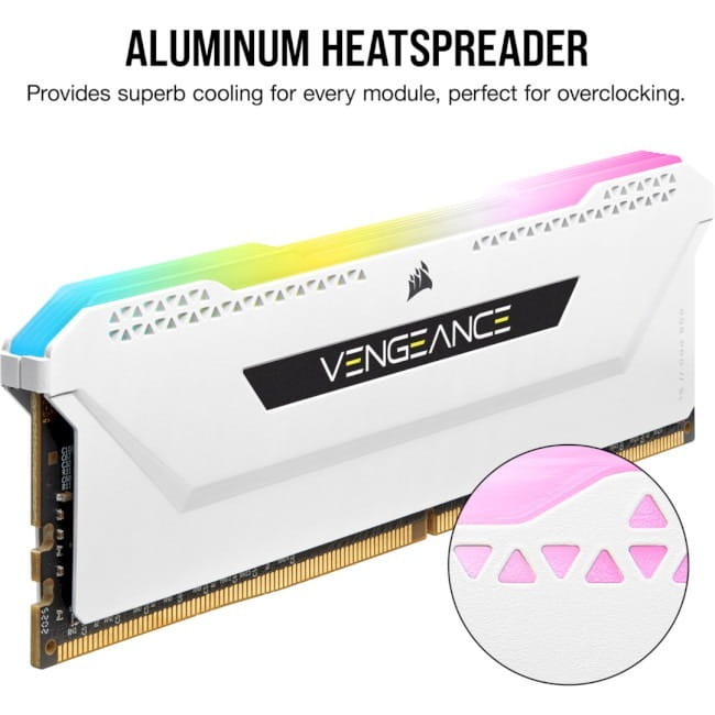 Модуль памяти DDR4 2x16GB/3200 Corsair Vengeance RGB Pro SL White (CMH32GX4M2E3200C16W)