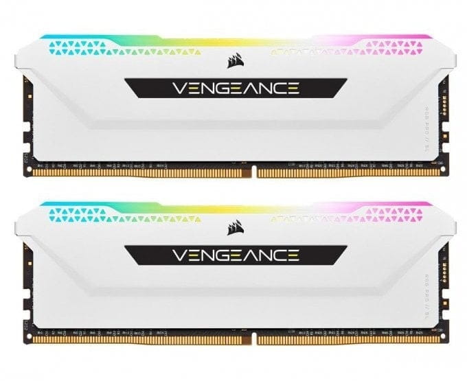 Модуль памяти DDR4 2x16GB/3200 Corsair Vengeance RGB Pro SL White (CMH32GX4M2E3200C16W)
